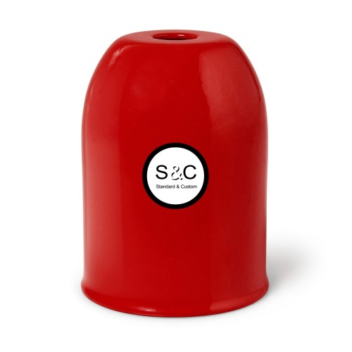 Bicchierino in metallo con Portalampada E27 e Serracavo Rosso