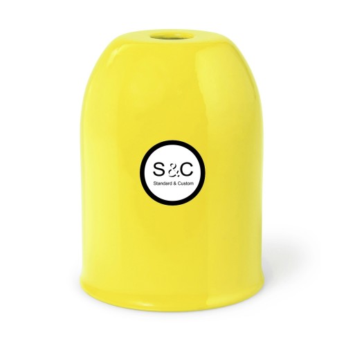 Bicchierino in metallo con Portalampada E27 e Serracavo Giallo