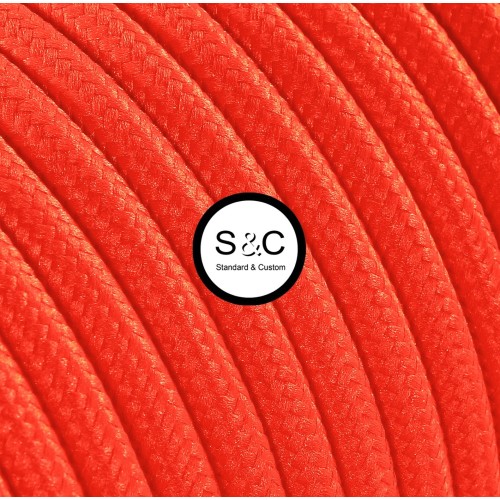 Textus - Cavo Tondo Arancio Fluo con Rivestimento Tessile 