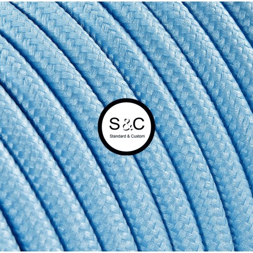 Textus - Cavo Tondo Azzurro con Rivestimento Tessile 