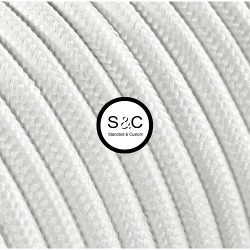 Textus - Cavo Tondo Bianco con Rivestimento Tessile 