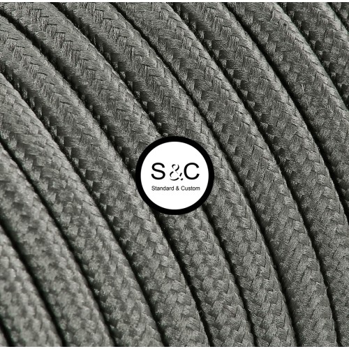 Textus - Cavo Tondo Grigio Scuro con Rivestimento Tessile 