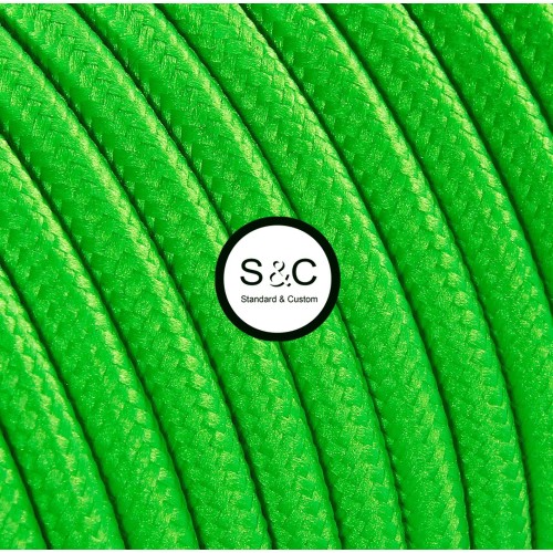 Textus - Cavo Tondo Verde Fluo con Rivestimento Tessile 