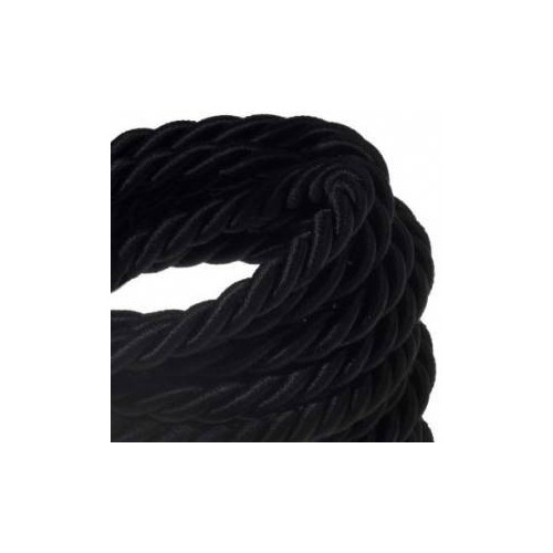 TEXTUS CAVO TRECCIA Ø16 AVVOLTO DA FILO DI COTONE DI COLORE NERO