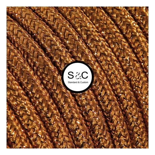 Textus - Cavo Tondo Rame Lamé con Rivestimento Tessile 