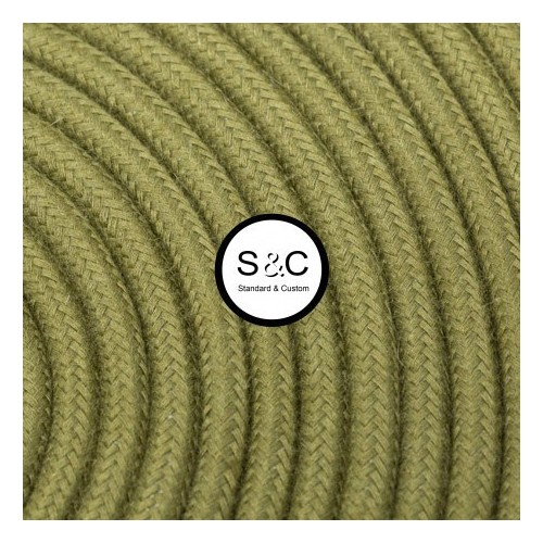 Textus - Cavo Tondo Verde Oliva con Rivestimento Tessile 