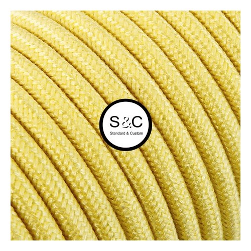 Textus - Cavo Tondo Giallo opaco con Rivestimento Tessile 