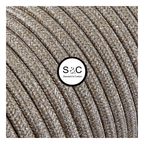 Textus - Cavo Tondo Sabbia lamé con Rivestimento Tessile 