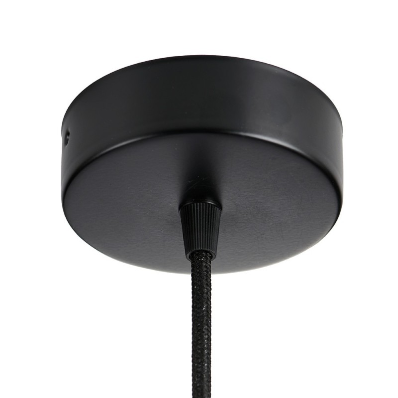 Rosone per lampadario monoforo in metallo nero, foro 10mm