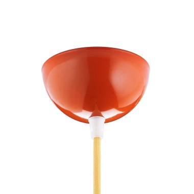 Rosone coprifili per lampadario a coppa in metallo arancione
