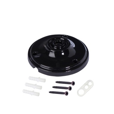 Rosone in porcellana nera