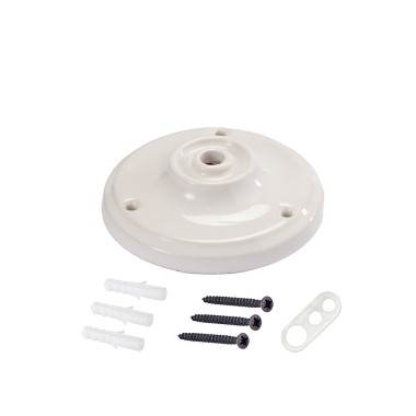 Rosone in porcellana bianca 