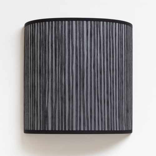 Paralume a parete semicilindrico  D.30 – Organza grigio fumo