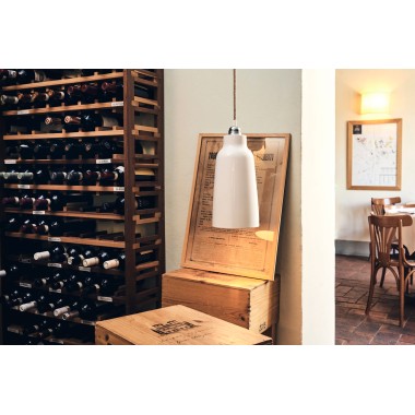 Paralume in ceramica bianca ZENO