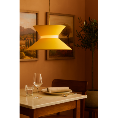 Paralume in tessuto LIVIA - color Giallo Oro