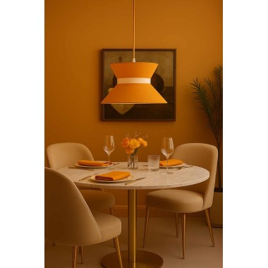 Paralume in tessuto LIVIA - color mandarino