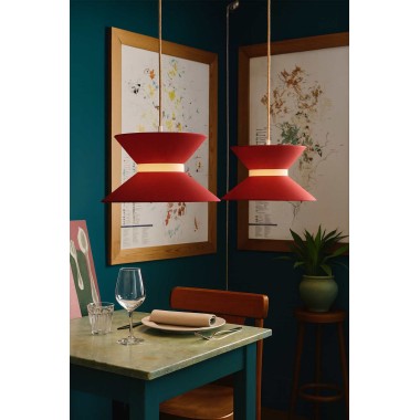 Paralume in tessuto LIVIA - rosso passione