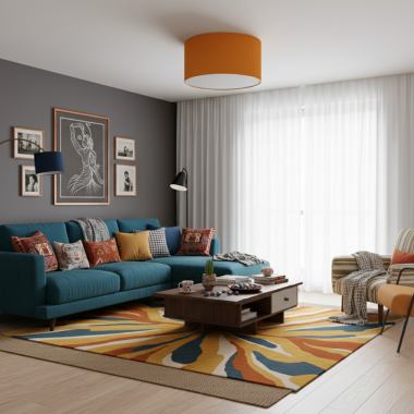 Plafoniera CILINDRO color Mandarino