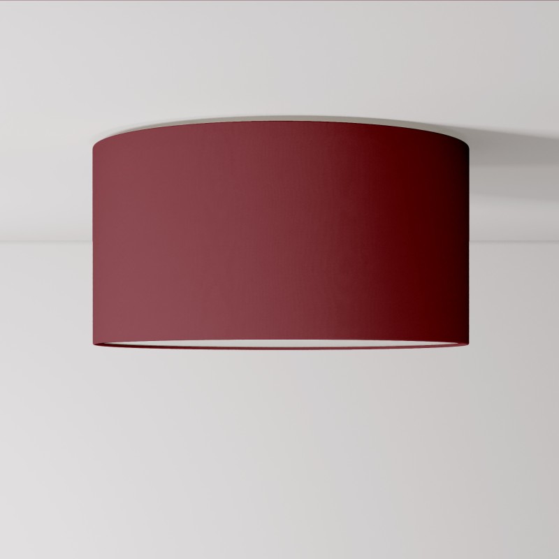 Plafoniera Cilindro Bordeaux 48cm | 4 Luci E27 | Design italiano