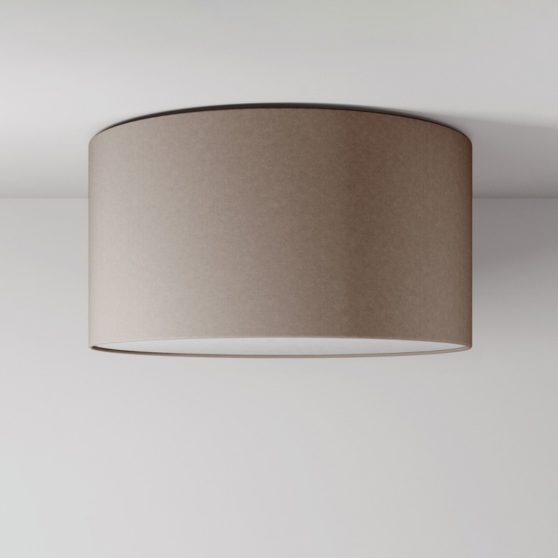 Plafoniera Cilindro Grigio Cenere 48cm | 4 Luci E27 | Design Moderno