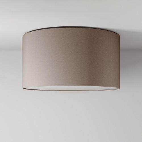 Plafoniera Cilindro Grigio Cenere 48cm | 4 Luci E27 | Design Moderno