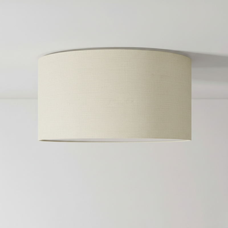 Plafoniera Cilindro Iuta Chiara 48cm | 4 Luci E27 | Design Organico