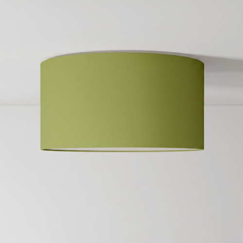Plafoniera Cilindro Verde Oliva 48cm | 4 Luci E27 | Design Naturale