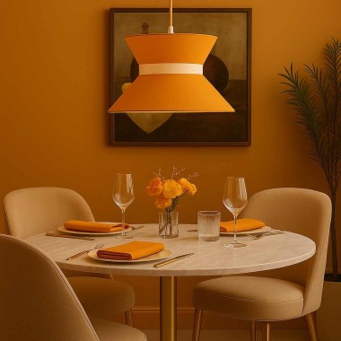 Paralume in tessuto LIVIA - color mandarino